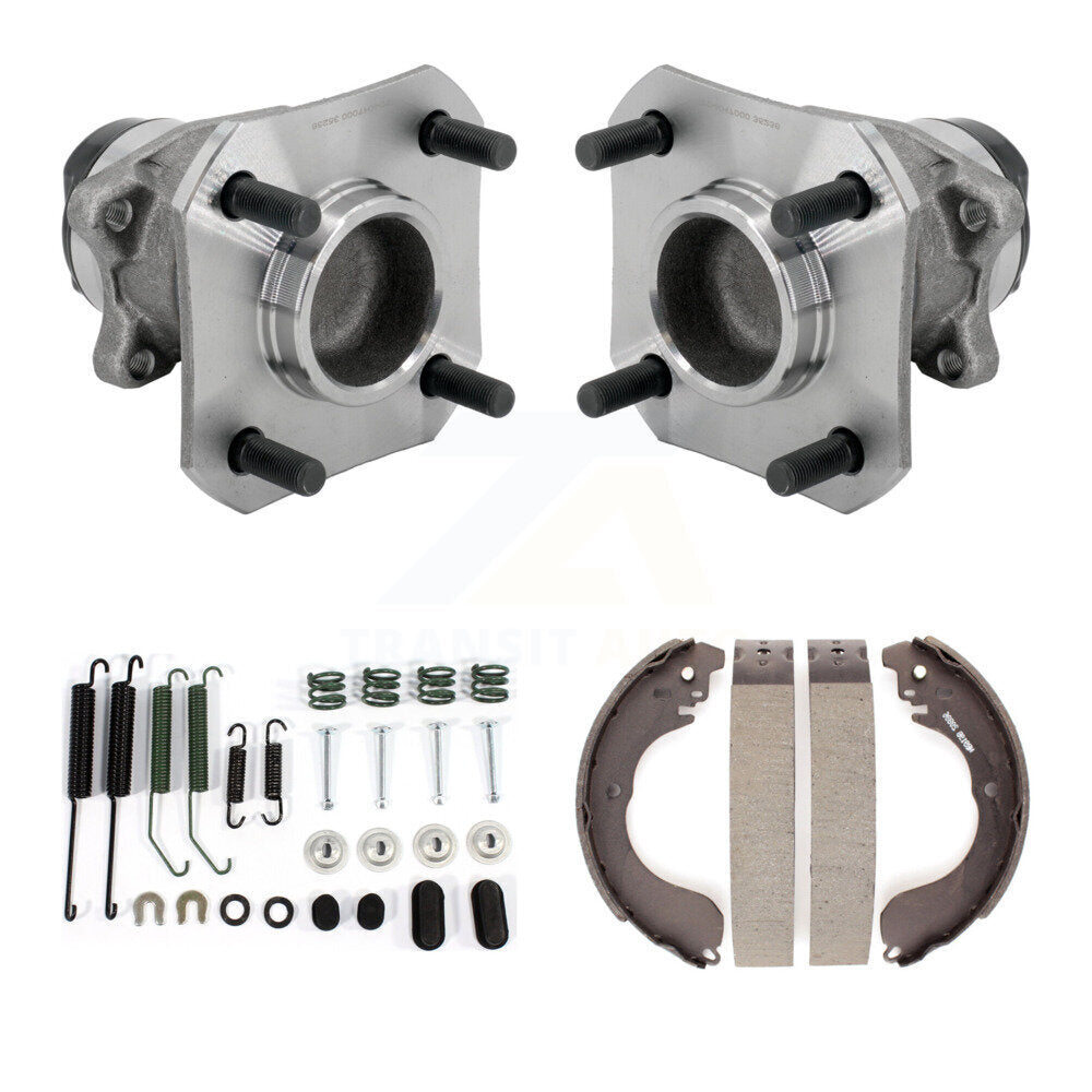 Drum Brake Shoe & Hardware And Hub Bearing Rear Kit For 2009-2014 Nissan Cube