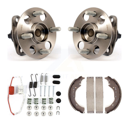 Drum Brake Shoe & Hardware And Hub Bearing Rear Kit For Toyota Prius C Scion iQ