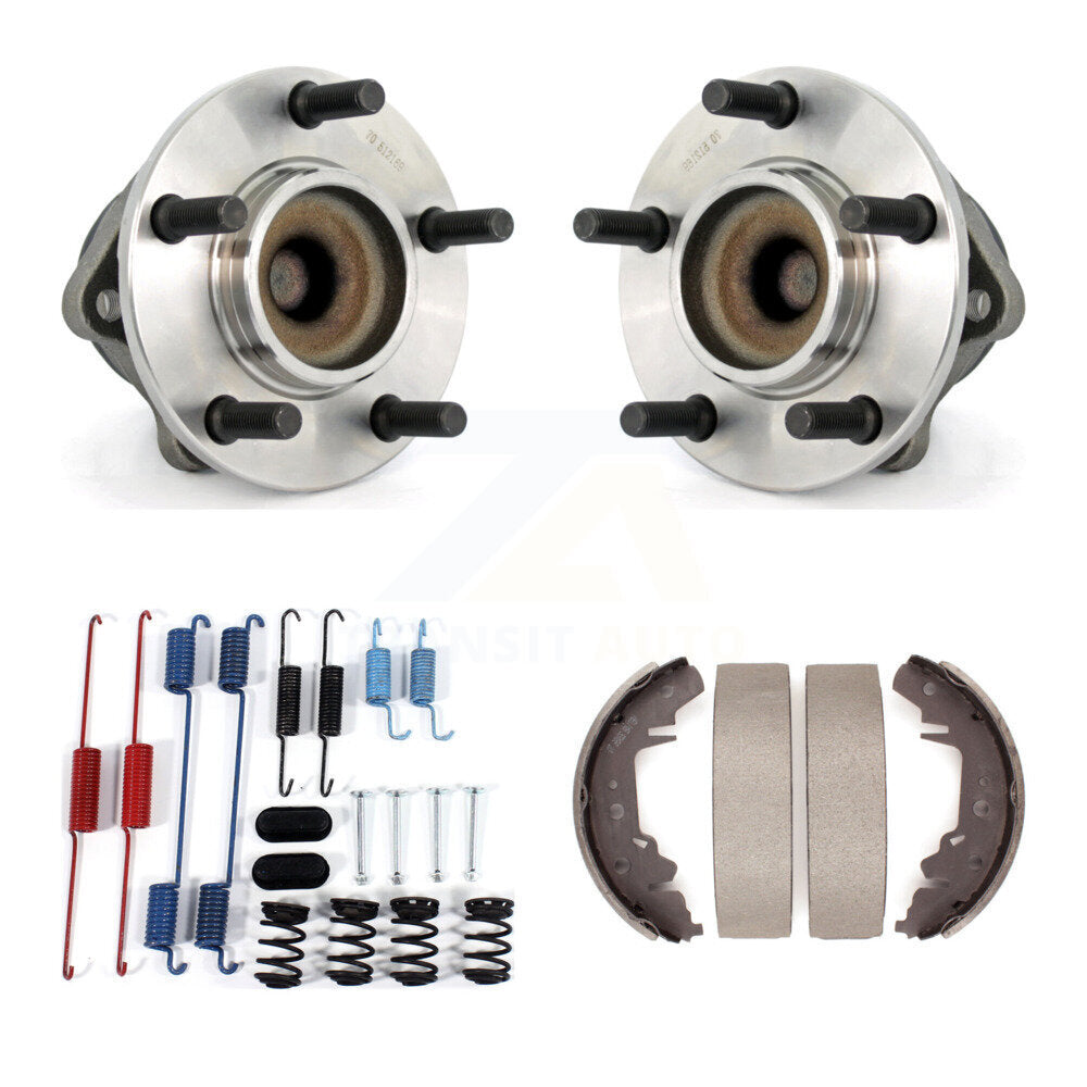 Drum Brake Shoe & Hardware Hub Bearing Rear Kit For Dodge Caravan Grand Chrysler