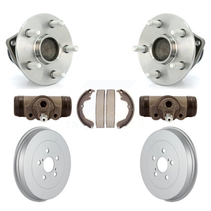 Wheel Cylinders Coated Drum & Shoes Hub Bearing Rear Kit (7Pc) For Toyota Matrix