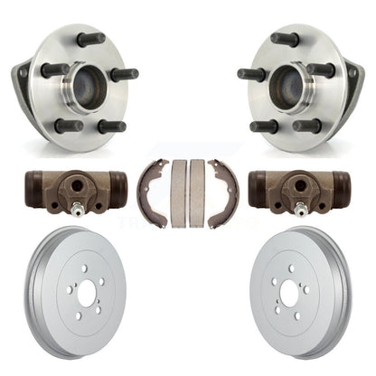Wheel Cylinders Coated Drum & Shoes Hub Bearing Rear Kit (7Pc) For Toyota Matrix