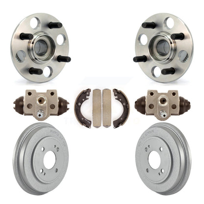 Wheel Cylinders & Coated Drum Shoes Hub Bearing Rear Kit (7Pc) For Honda Civic