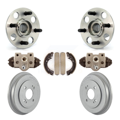 Wheel Cylinders & Coated Drum Shoes Hub Bearing Rear Kit (7Pc) For Honda Civic