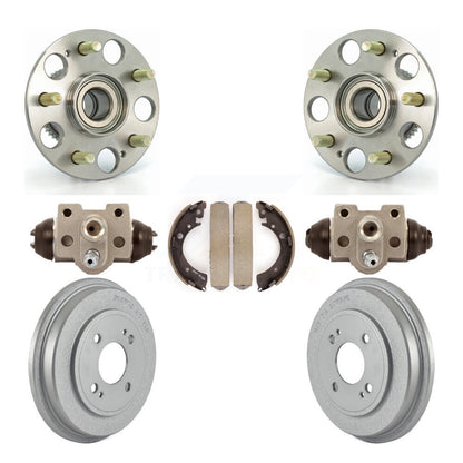 Wheel Cylinders & Coated Drum Shoes Hub Bearing Rear Kit (7Pc) For Honda Civic