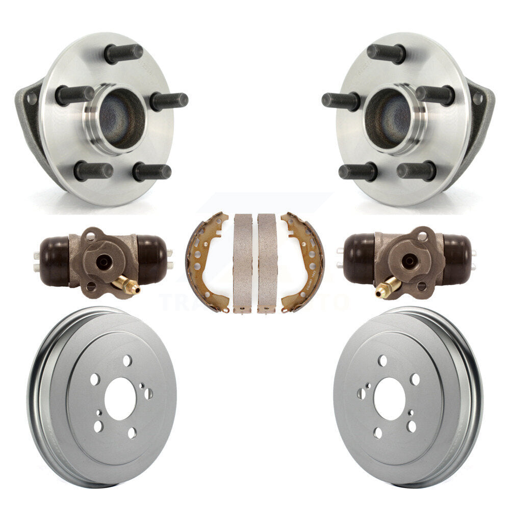 Wheel Cylinders Coated Drum & Shoes Hub Bearing Rear Kit (7Pc) For Toyota Celica