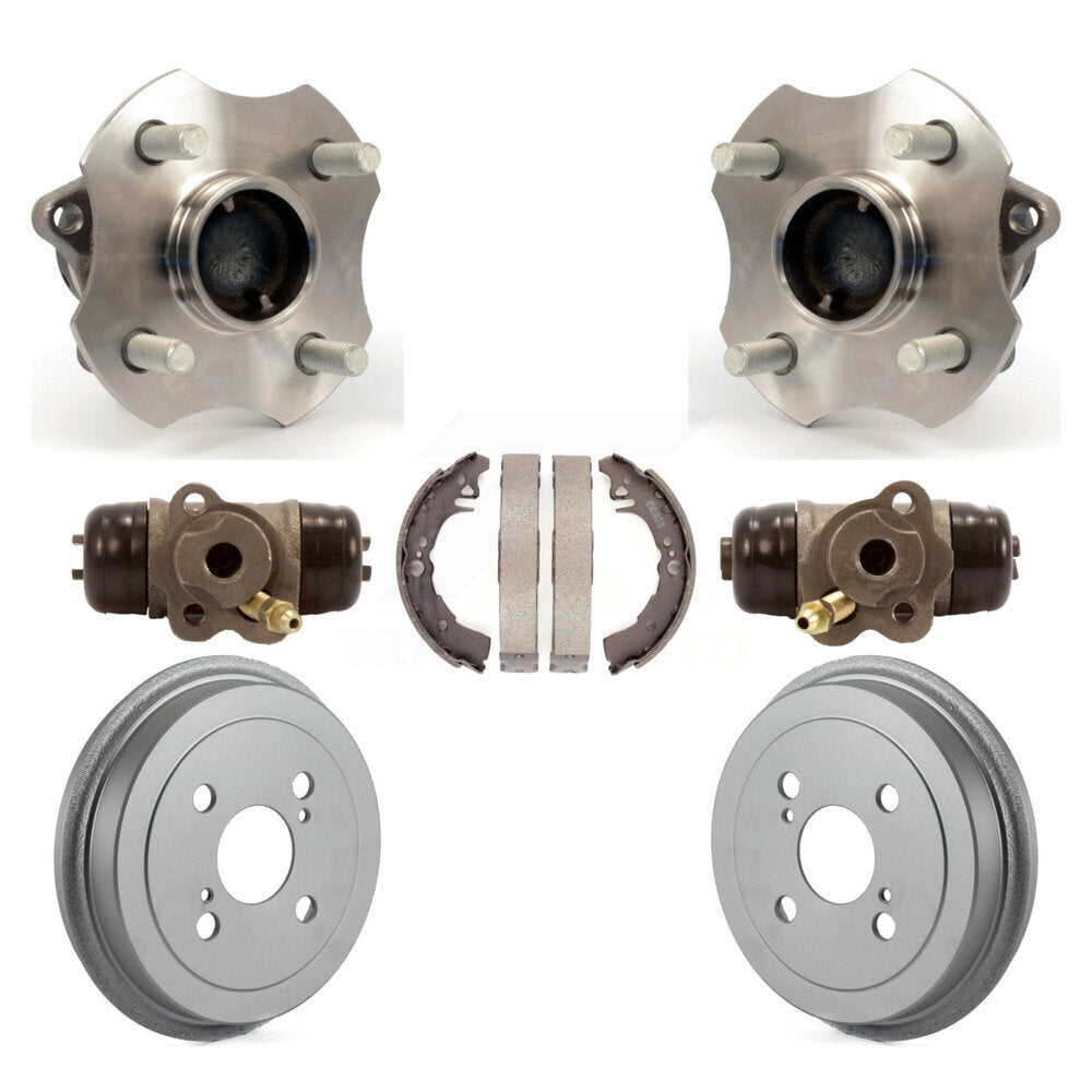 Wheel Cylinders & Coated Drum Shoes Hub Bearing Rear Kit (7Pc) For Toyota Echo