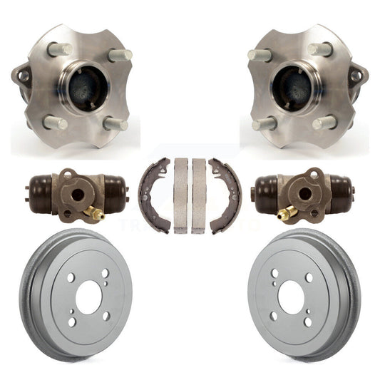Wheel Cylinders & Coated Drum Shoes Hub Bearing Rear Kit (7Pc) For Toyota Echo