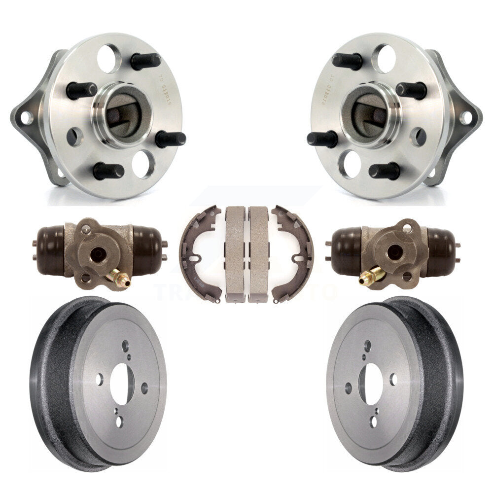 Wheel Cylinders Drum & Shoes Hardware Hub Bearing Rear Kit (7Pc) For Toyota Geo