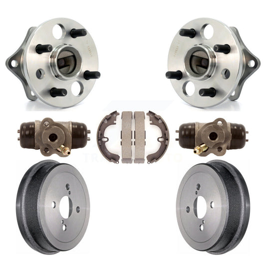 Wheel Cylinders Drum & Shoes Hardware Hub Bearing Rear Kit (7Pc) For Toyota Geo