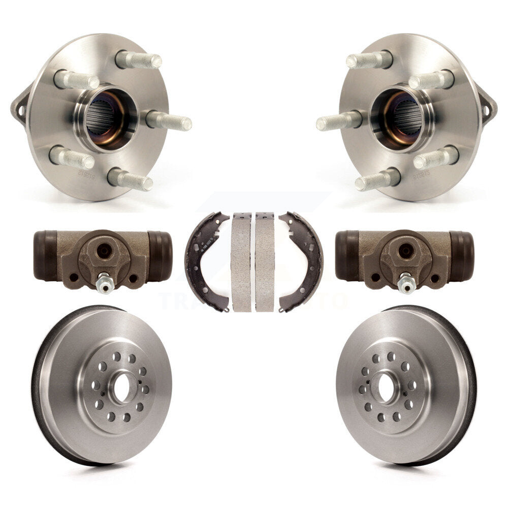 Wheel Cylinders Drum & Shoes Hardware Hub Bearing Rear Kit (7Pc) For Toyota Vibe