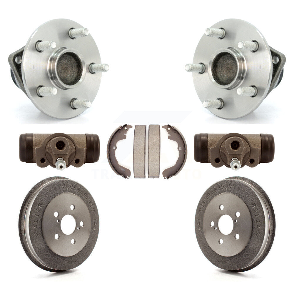 Wheel Cylinders Drum & Shoes Hardware Hub Bearing Rear Kit (7Pc) For Toyota Vibe