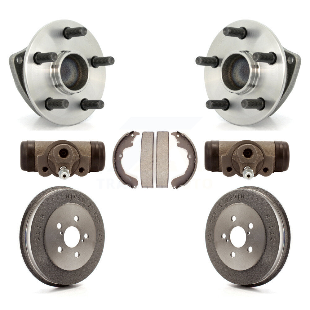 Wheel Cylinders Drum & Shoes Hardware Hub Bearing Rear Kit (7Pc) For Toyota Vibe