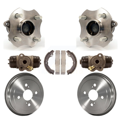 Wheel Cylinders Drum & Shoes Hardware Hub Bearing Rear Kit (7Pc) For Toyota Echo