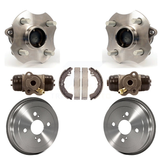 Wheel Cylinders Drum & Shoes Hardware Hub Bearing Rear Kit (7Pc) For Toyota Echo