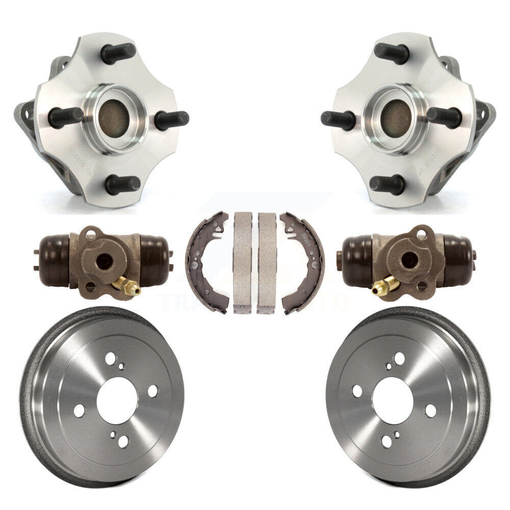 Wheel Cylinders Drum & Shoes Hardware Hub Bearing Rear Kit (7Pc) For Toyota Echo