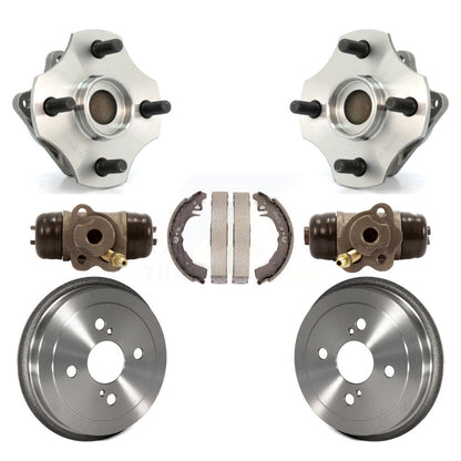Wheel Cylinders Drum & Shoes Hardware Hub Bearing Rear Kit (7Pc) For Toyota Echo