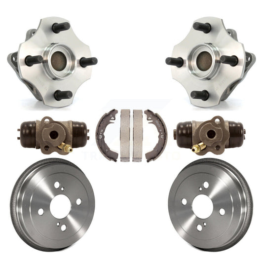 Wheel Cylinders Drum & Shoes Hardware Hub Bearing Rear Kit (7Pc) For Toyota Echo