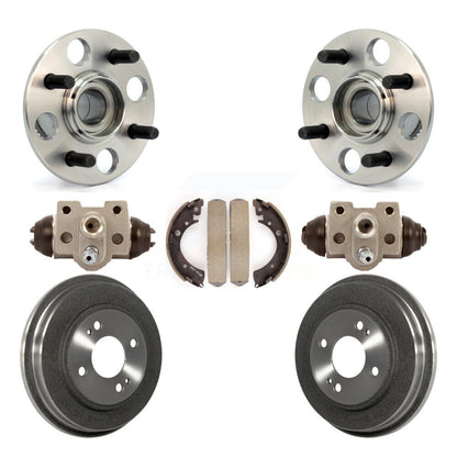 Wheel Cylinders Drum & Shoes Hardware Hub Bearing Rear Kit (7Pc) For Honda Civic