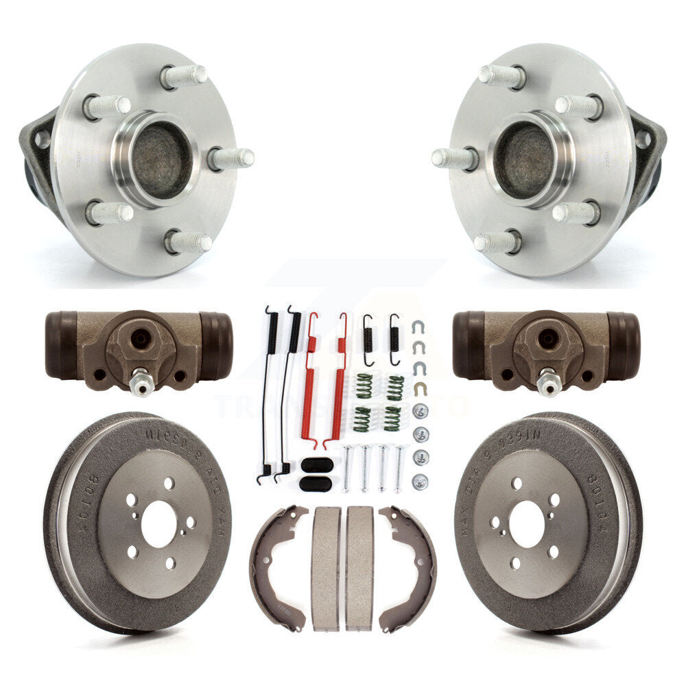 Wheel Cylinders Drum & Shoes Hardware Hub Bearing Rear Kit (8Pc) For Toyota Vibe