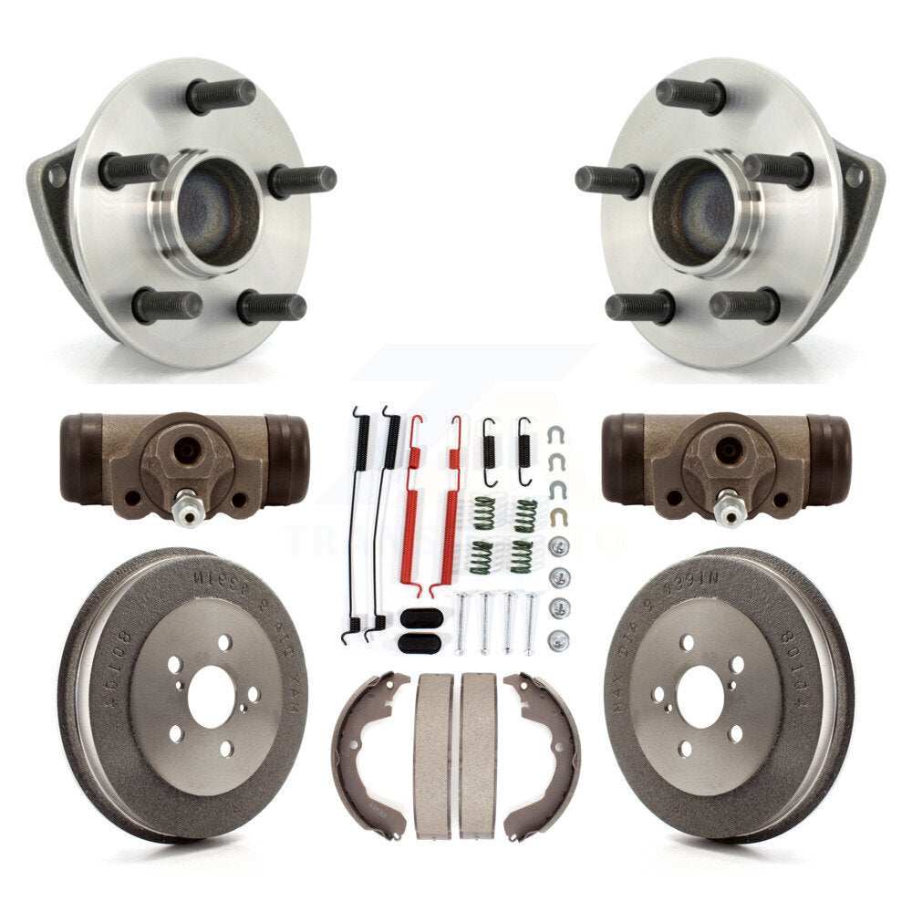 Wheel Cylinders Drum & Shoes Hardware Hub Bearing Rear Kit (8Pc) For Toyota Vibe