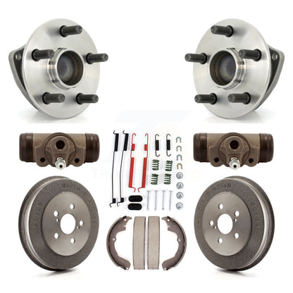 Wheel Cylinders Drum & Shoes Hardware Hub Bearing Rear Kit (8Pc) For Toyota Vibe