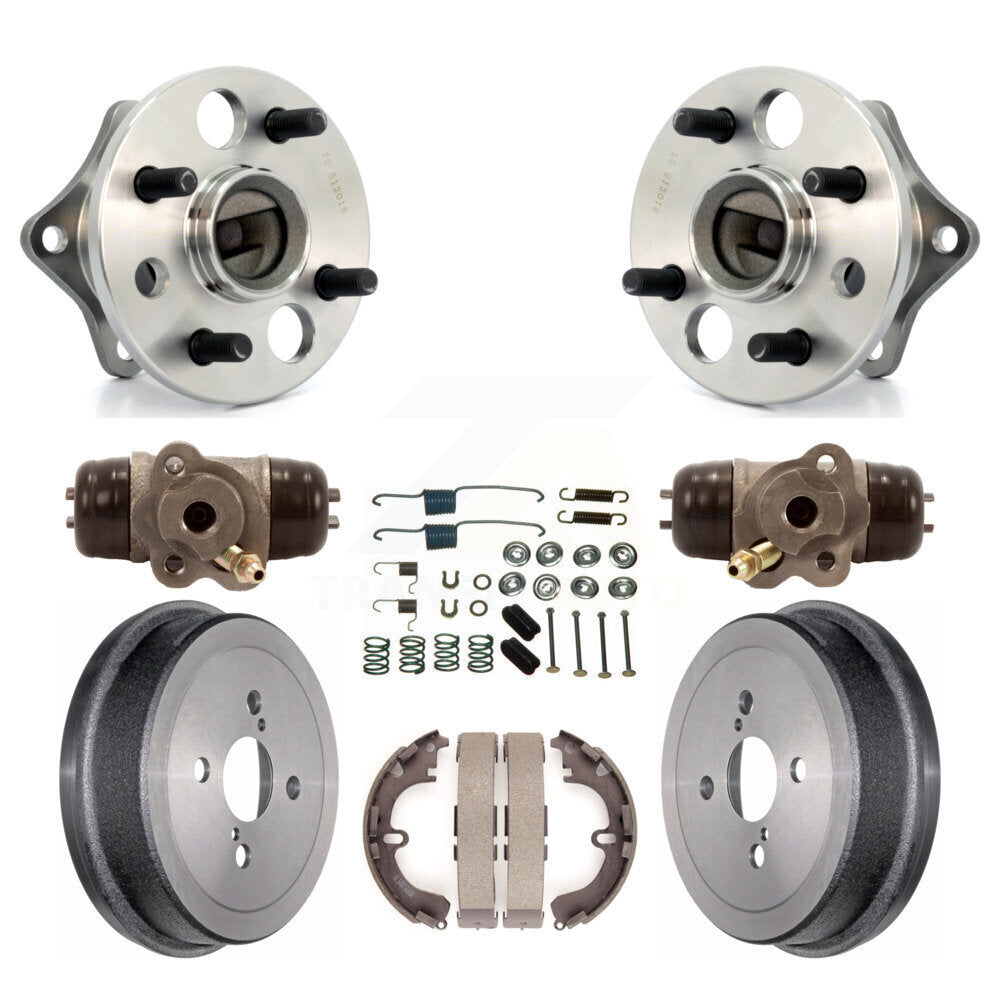 Wheel Cylinders Drum & Shoes Hardware Hub Bearing Rear Kit (8Pc) For Toyota Geo