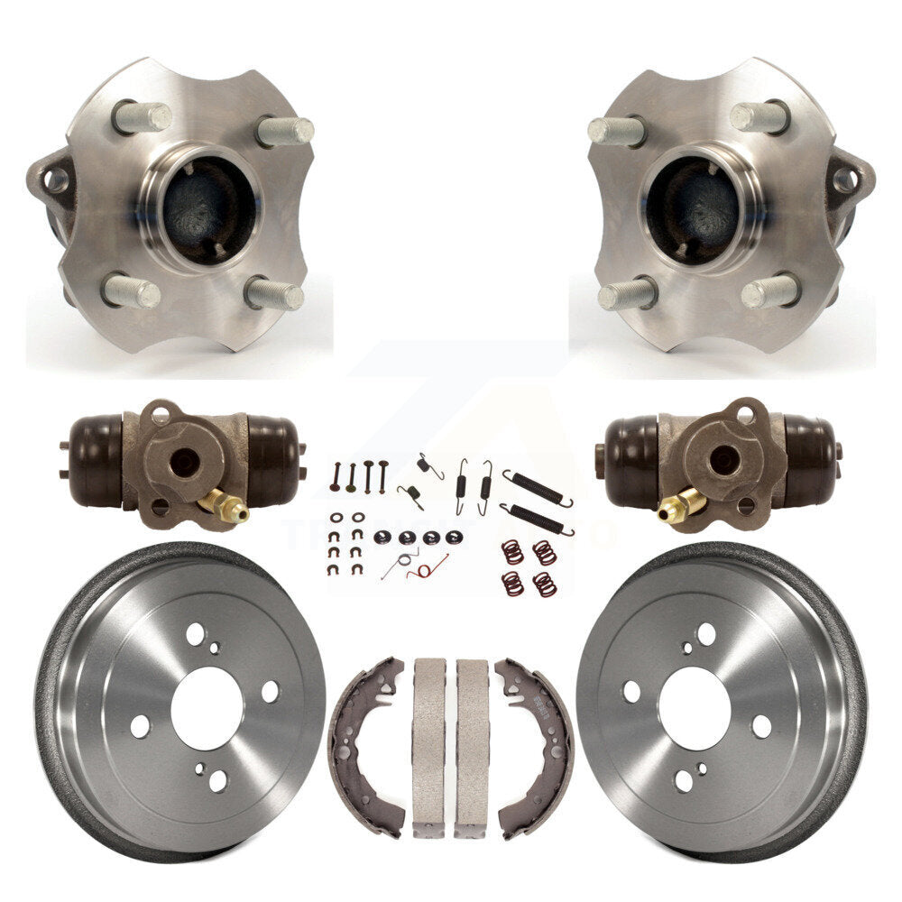 Wheel Cylinders Drum & Shoes Hardware Hub Bearing Rear Kit (8Pc) For Toyota Echo