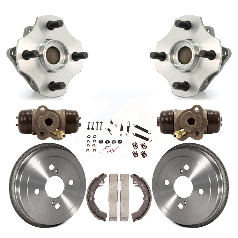 Wheel Cylinders Drum & Shoes Hardware Hub Bearing Rear Kit (8Pc) For Toyota Echo