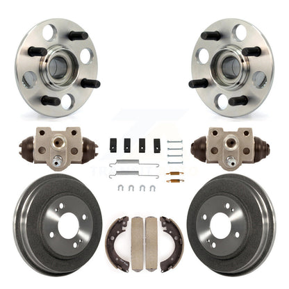 Wheel Cylinders Drum & Shoes Hardware Hub Bearing Rear Kit (8Pc) For Honda Civic
