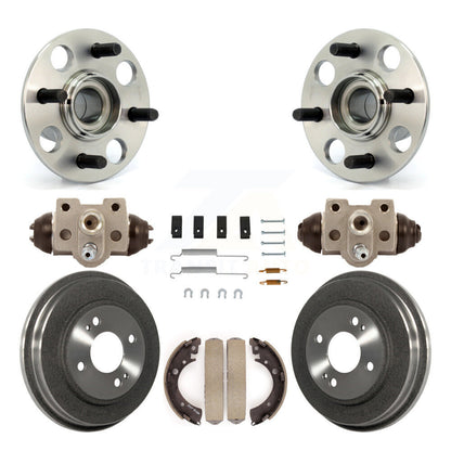 Wheel Cylinders Drum & Shoes Hardware Hub Bearing Rear Kit (8Pc) For Honda Civic