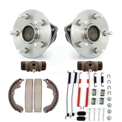 Wheel Cylinders Drum Shoes Hardware Hub Bearing Rear Kit (6Pc) For Toyota Matrix
