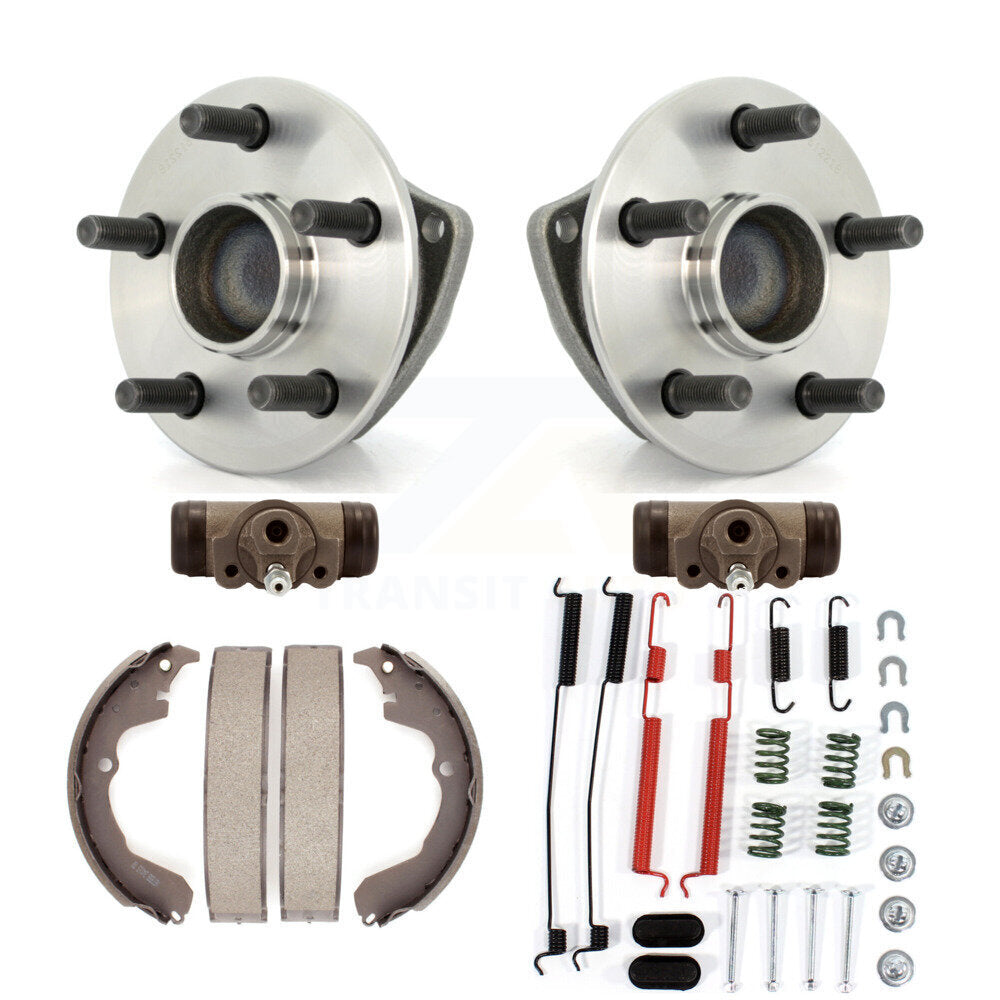 Wheel Cylinders Drum Shoes Hardware Hub Bearing Rear Kit (6Pc) For Toyota Matrix