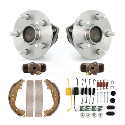Wheel Cylinders Drum Shoes Hardware Hub Bearing Rear Kit (6Pc) For Toyota Prius