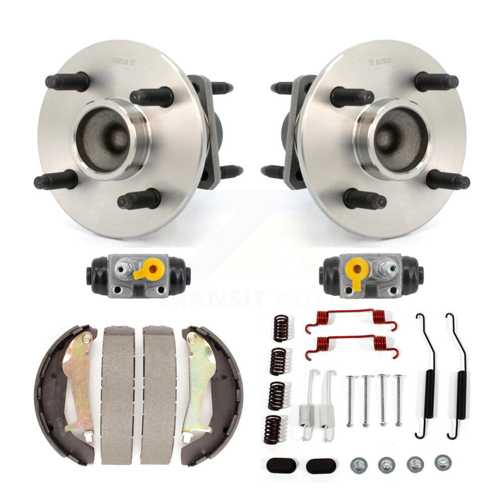 Wheel Cylinders Drum Shoes Hardware Hub Bearing Rear Kit (6Pc) For Chevrolet G5