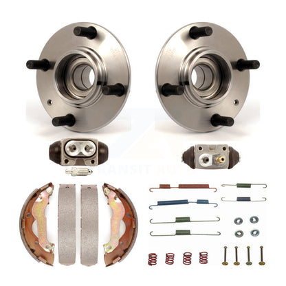 Wheel Cylinders & Drum Shoes Hardware Hub Bearing Rear Kit (6Pc) For Kia Spectra