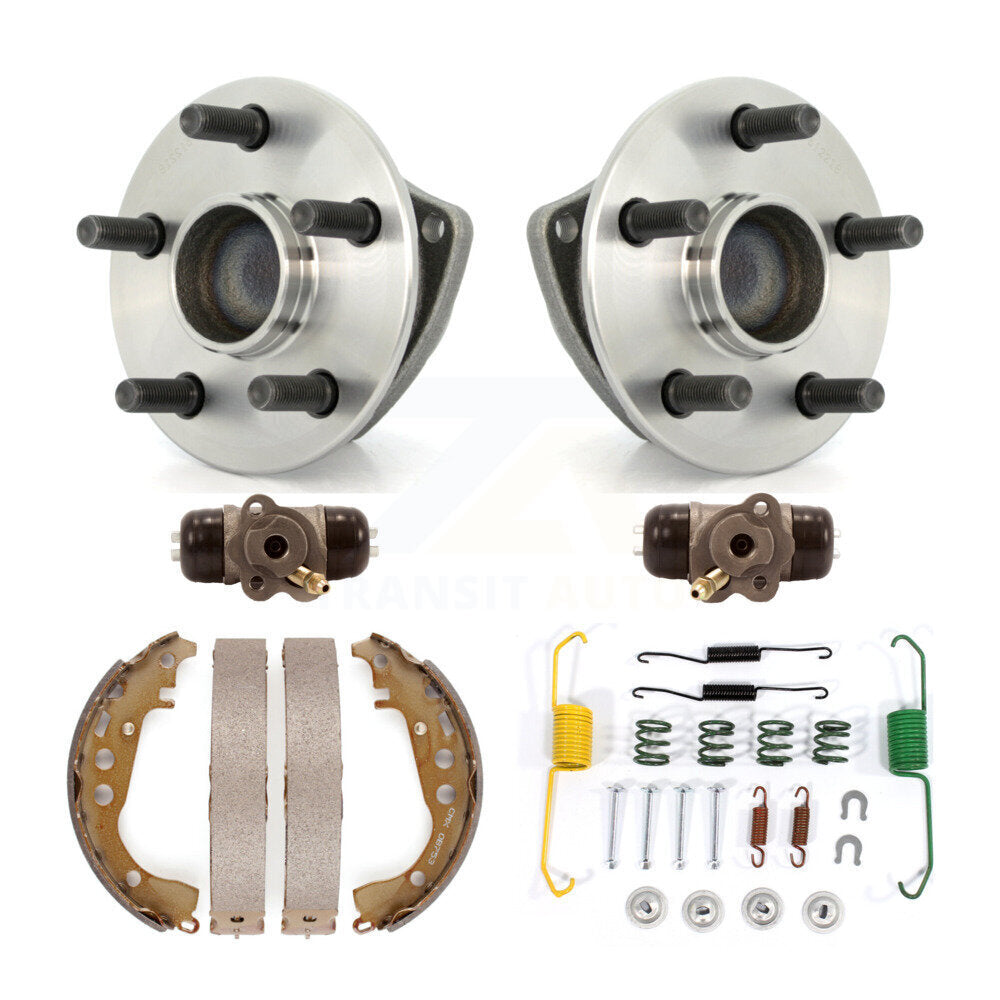 Wheel Cylinders Drum Shoes Hardware Hub Bearing Rear Kit (6Pc) For Toyota Celica