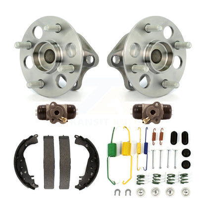 Wheel Cylinders Drum Shoes Hardware Hub Bearing Rear Kit (6Pc) For Toyota Yaris
