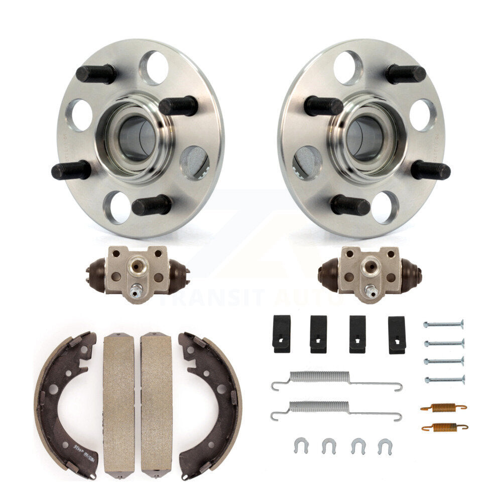Wheel Cylinders & Drum Shoes Hardware Hub Bearing Rear Kit (6Pc) For Honda Civic