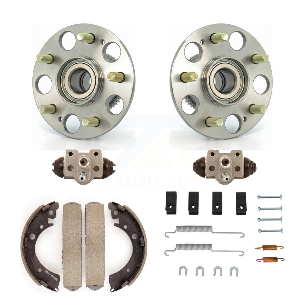 Wheel Cylinders & Drum Shoes Hardware Hub Bearing Rear Kit (6Pc) For Honda Civic
