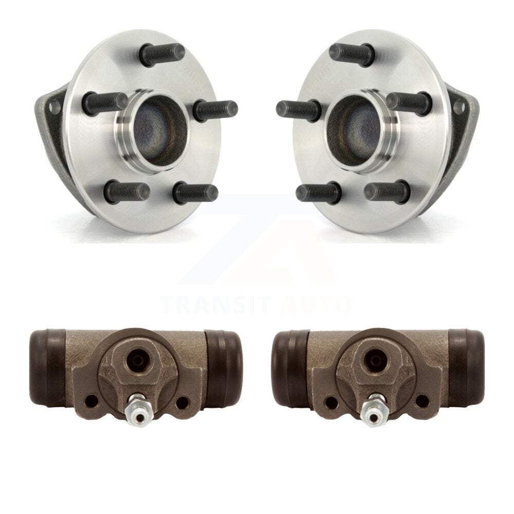 Wheel Cylinders And Hub Bearing Assembly Rear Kit For Toyota Matrix Pontiac Vibe