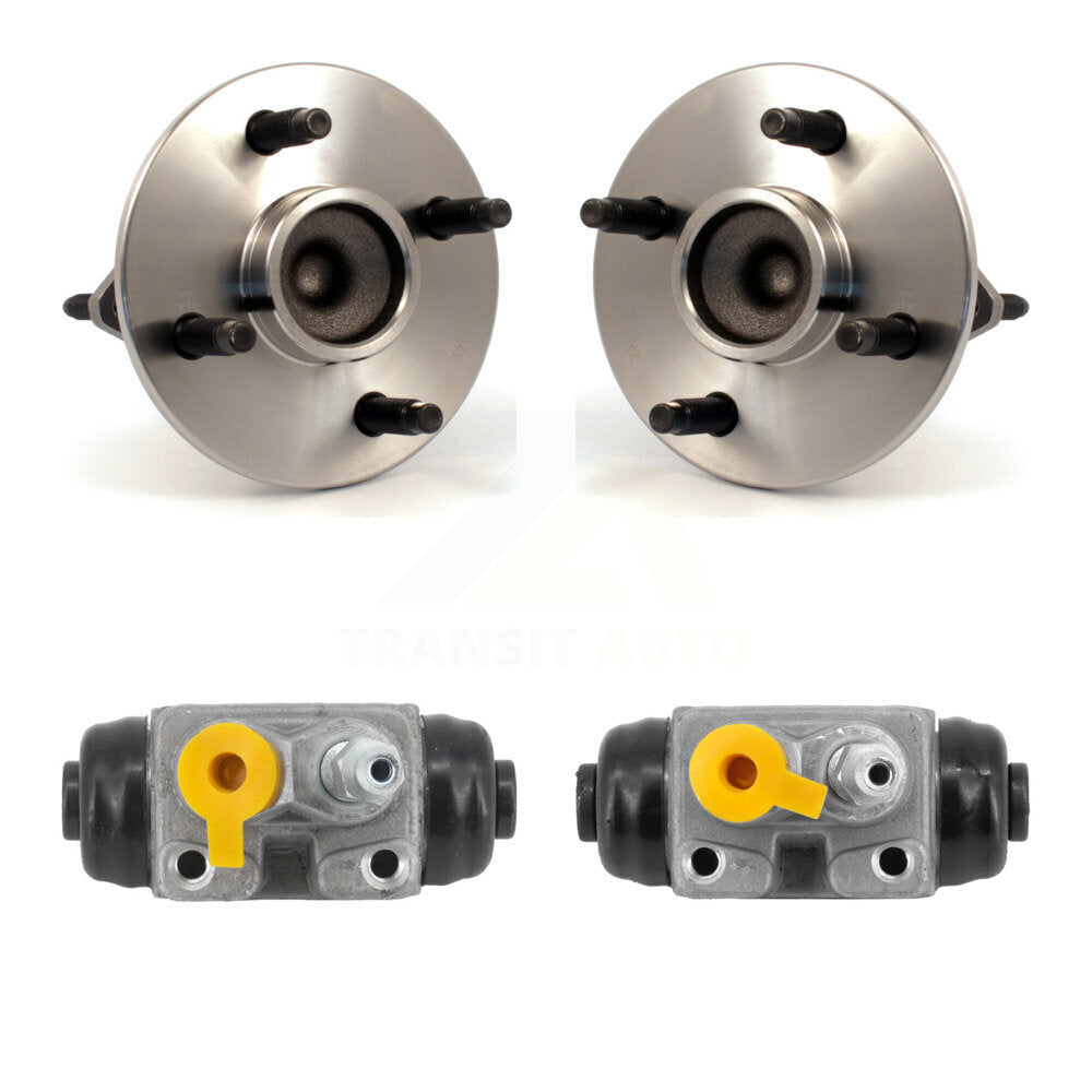 Wheel Cylinders And Hub Bearing Rear Kit For Chevrolet Cobalt Pontiac G5 Non-ABS