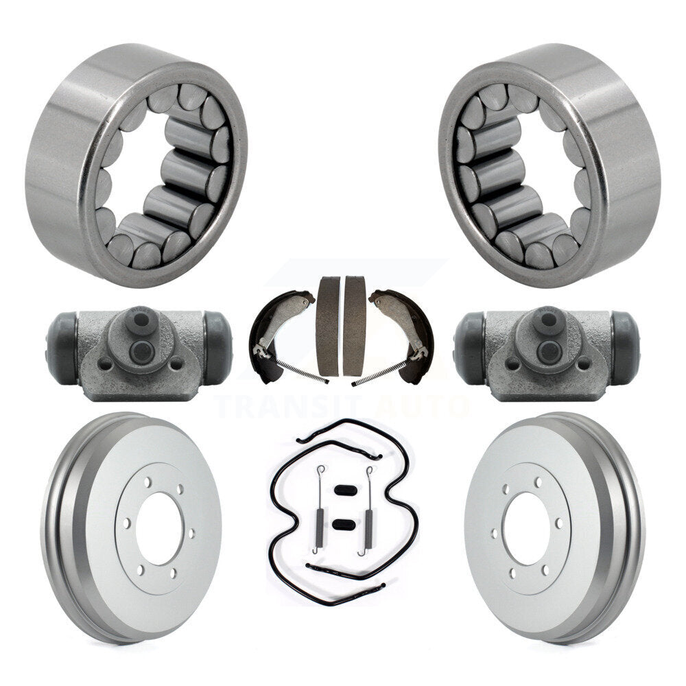 Wheel Cylinders Coated Drum Shoes Hardware Bearing Rear Kit (8Pc) For Chevrolet