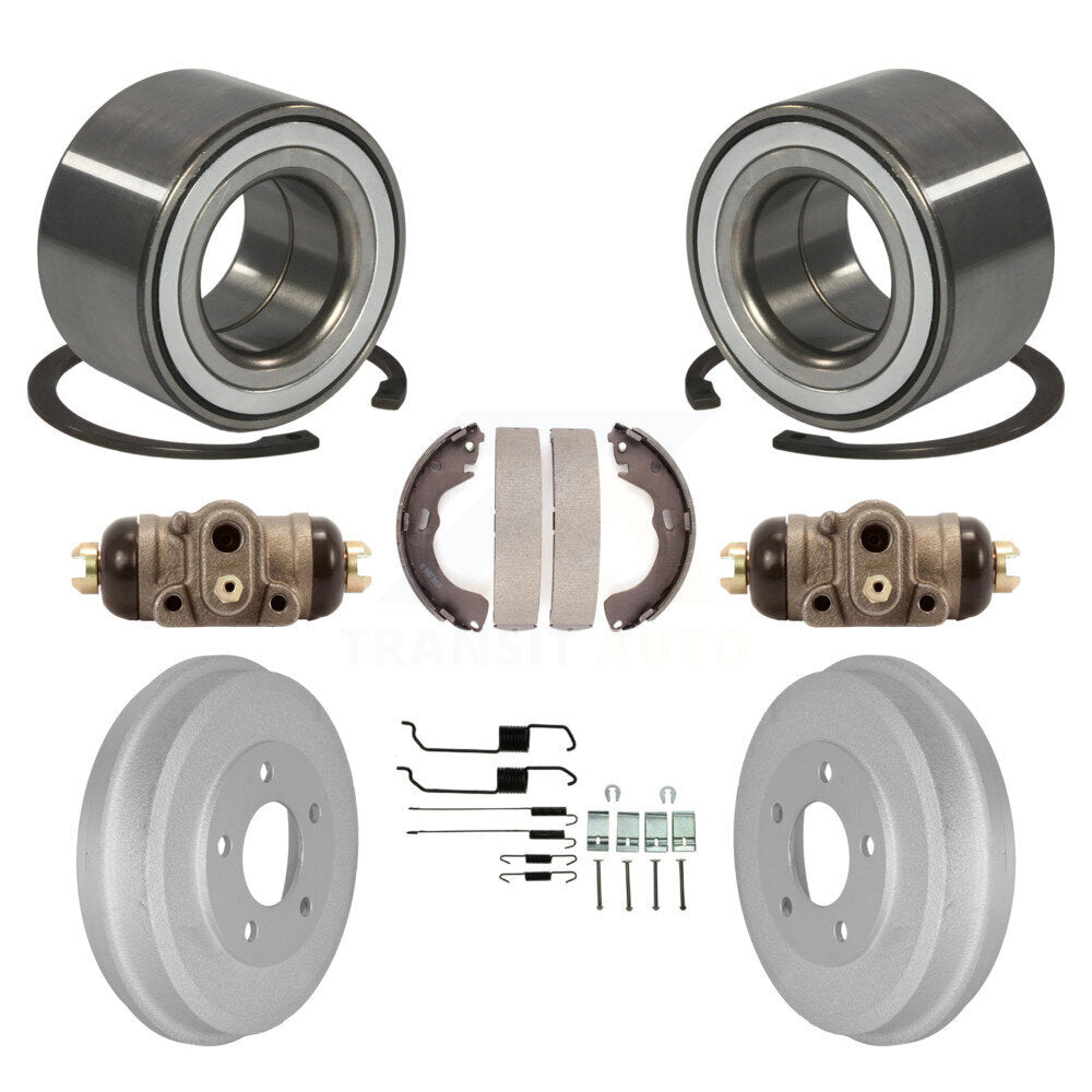 Wheel Cylinders Coated Drum Shoes Hardware Bearing Rear Kit (8Pc) For Ford Mazda