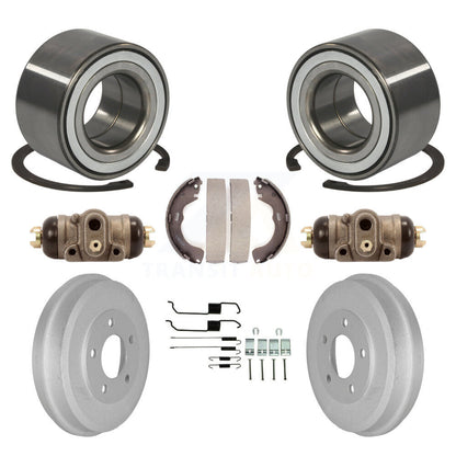 Wheel Cylinders Coated Drum Shoes Hardware Bearing Rear Kit (8Pc) For Ford Mazda