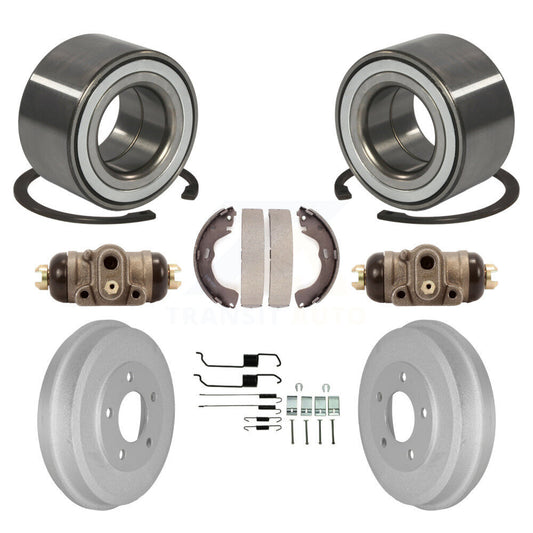 Wheel Cylinders Coated Drum Shoes Hardware Bearing Rear Kit (8Pc) For Ford Mazda