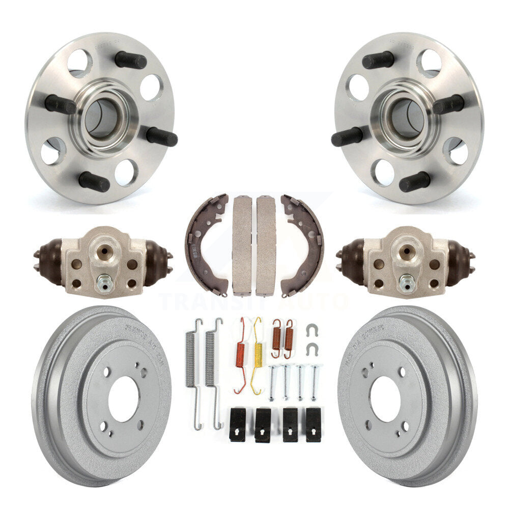 Wheel Cylinders & Coated Drum Shoes Hardware Hub Bearing Rear Kit For Honda Fit