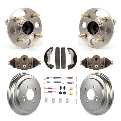 Wheel Cylinders Coated Drum Shoes Hardware Hub Bearing Rear Kit (8Pc) For Accent