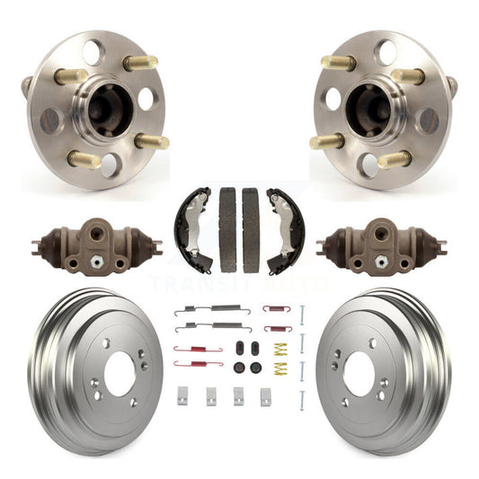 Wheel Cylinders Coated Drum Shoes Hardware Hub Bearing Rear Kit (8Pc) For Accent