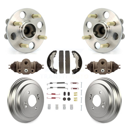 Wheel Cylinders Coated Drum Shoes Hardware Hub Bearing Rear Kit (8Pc) For Accent