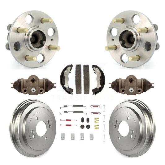 Wheel Cylinders Coated Drum Shoes Hardware Hub Bearing Rear Kit (8Pc) For Accent
